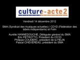 Mission Culture-acte2 | Audition de SMA (Syndicat des musiques actuelles) / CD1D (Fédération des l