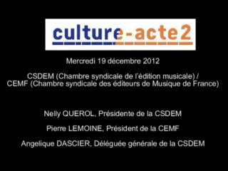 Mission Culture-acte2 | Audition de la CSDEM et de la CEMF [audio]