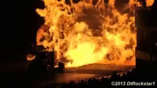 Truck spits fire like a dragon