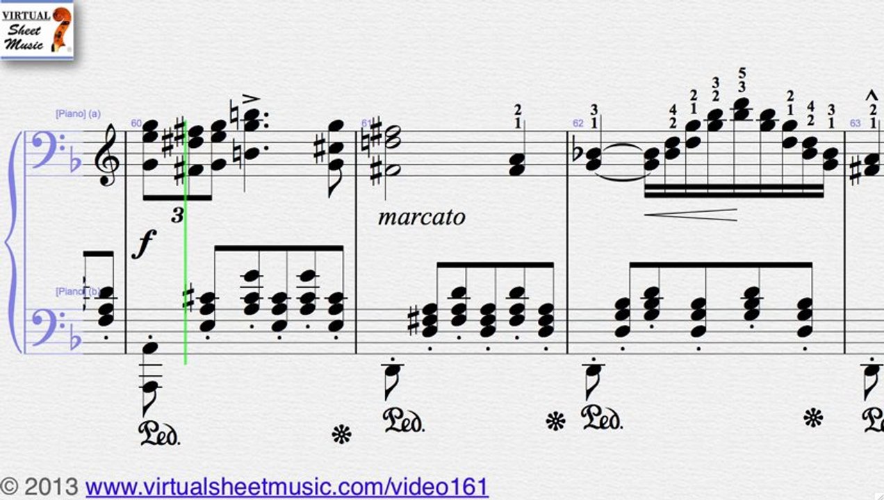 Franz Schubert's Standchen Serenade sheet music for piano solo - Video Score