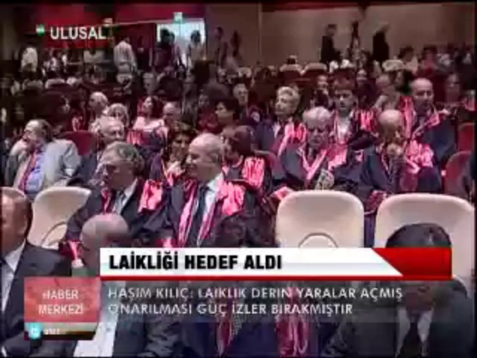 ANAYASA MAHKEMESİ BAŞKANI KILIÇ LAİKLİĞİ HEDEF ALDI