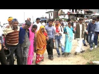 Traditional group dance by Kumaoni people on the occasion of Bagwal