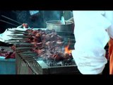 Hot steaming kebabs