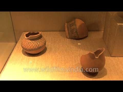 Red ware Vasses of Late Harappan Period from Sanauli, displayed at Rediscovering India 1961-2011