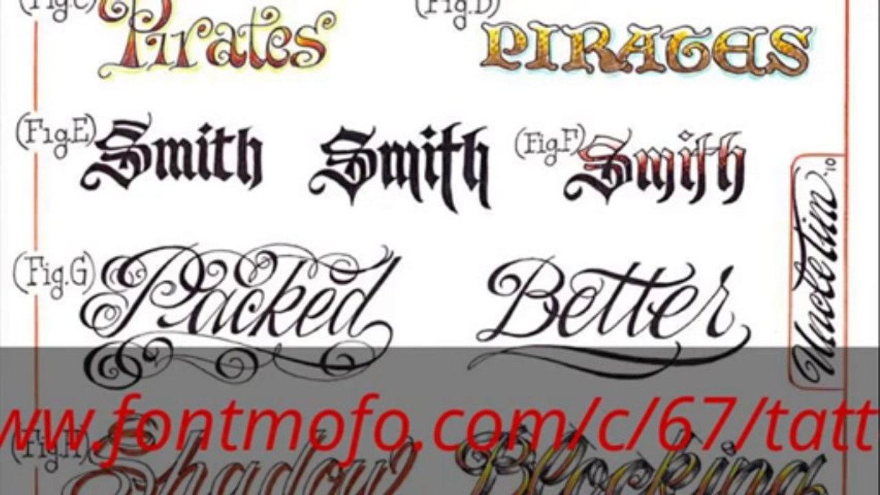 Free tattoo fonts