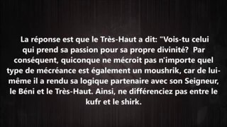 Ceux qui prennent leurs passions pour divinité