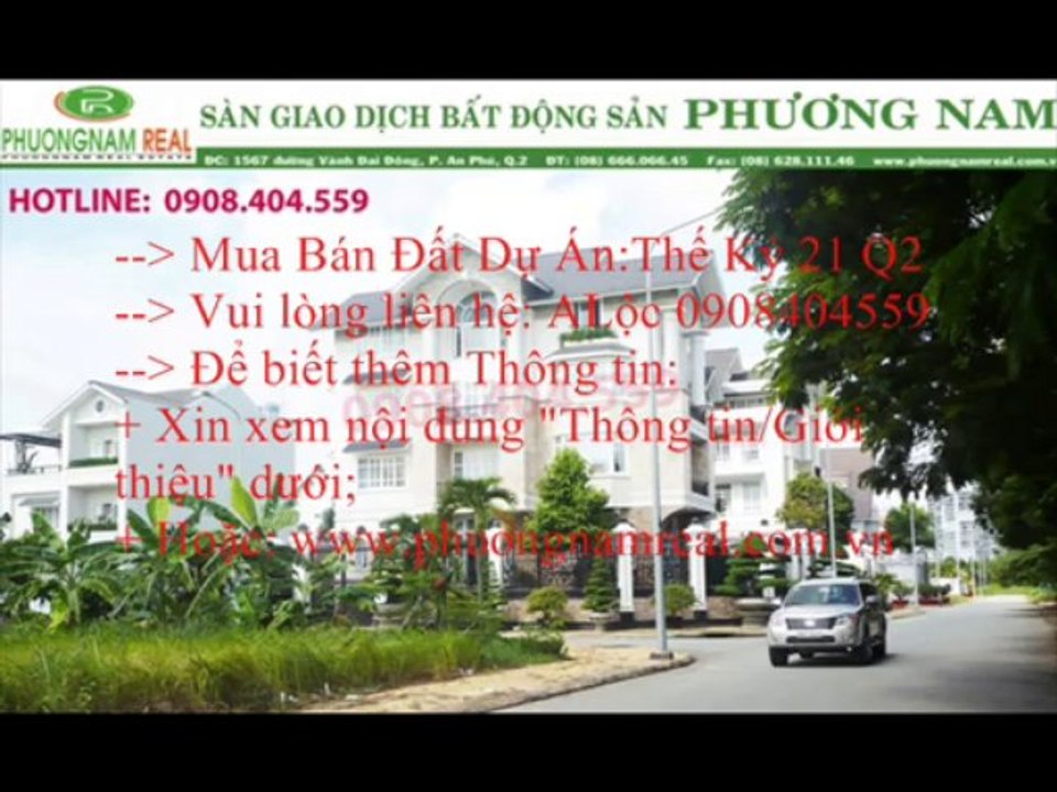 (Lộc 0908404559) Bán đất Thế Kỷ 21 quận 2, DT 5x20m-Giá 26Tr/m2, 8x20m-Giá 22Tr/m2