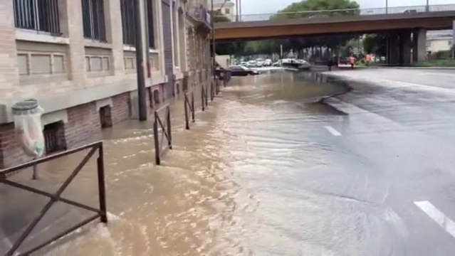 Rouen : inondation boulevard des Belges