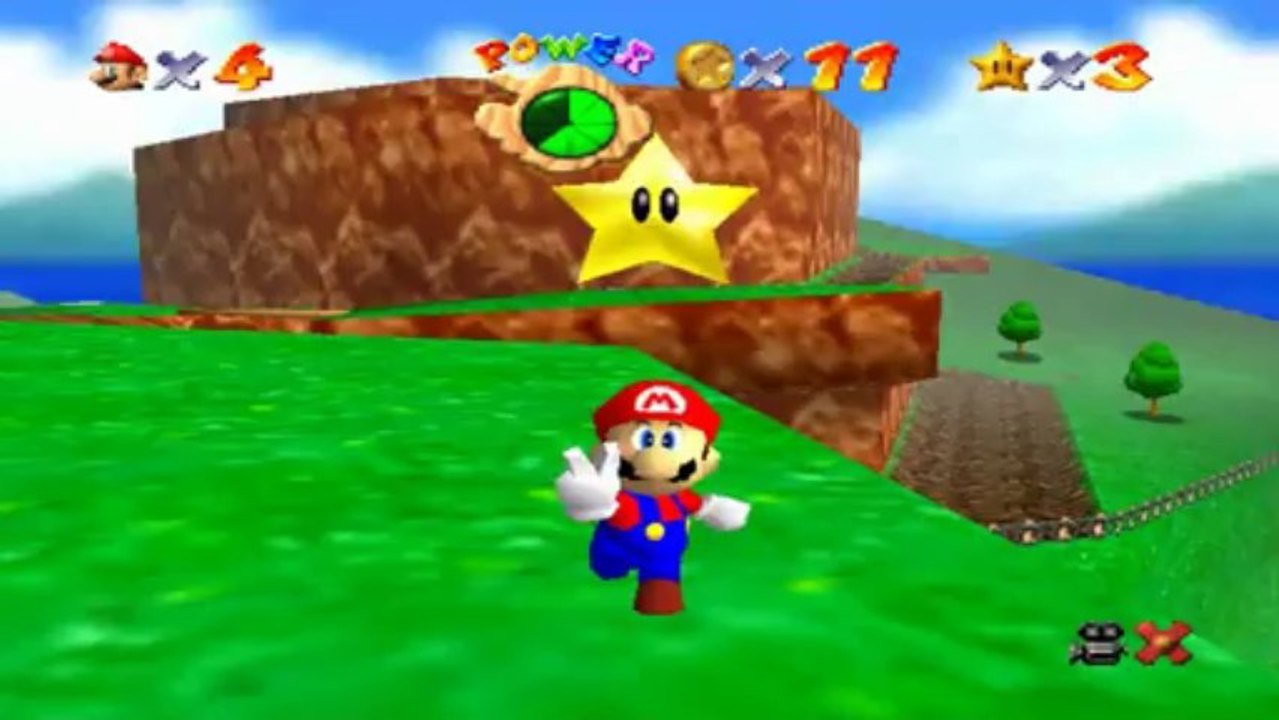 Super Mario 64 - Bataille de Bob-Omb - Etoile 3 : Canon vers l'île perchée