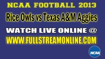 Watch Rice vs Texas A&M Live Streaming NCAA College Football