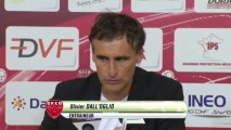 Conférence de presse Dijon FCO - Stade Lavallois (1-0) : Olivier DALL'OGLIO (DFCO) - Philippe  HINSCHBERGER (LAVAL) - 2013/2014