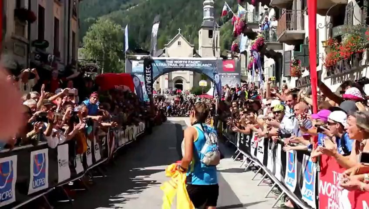 Arrivée du vainqueur de l'UTMB 2013