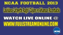 Watch Louisiana-Lafayette vs Arkansas Live Streaming NCAA College Football