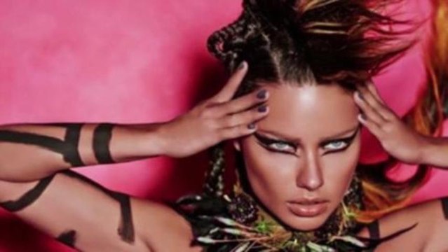 Brazilian Victoria Secret supermodel Adriana Lima posed topless for AMAzon Beverages!