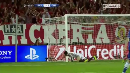 هدف التعادل لفرانك ريبرى فى شباك تشيلسى السوبر الاوربى 2013