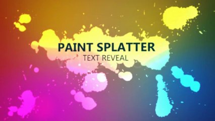 Reveal Text and Logo with Paint Splatters - After Effects Template