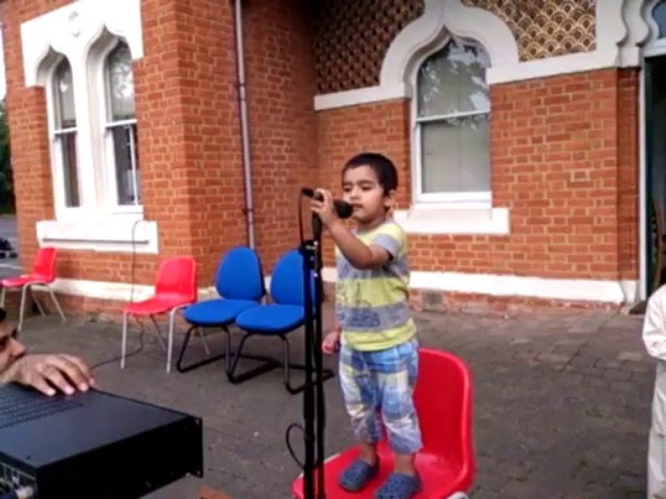 Mustafa Hashmi son of Hafiz M  S Hashmi 2.11 month old reading darood shareef at fun fair 31/08/2013