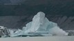 Iceberg Collapses and Flips Over when artist Cory Trepanier tries to paint it.