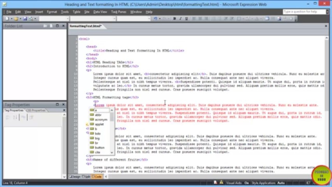 Part 2 - Introduction to HTML In Urdu - (Headings & Text Formatting)
