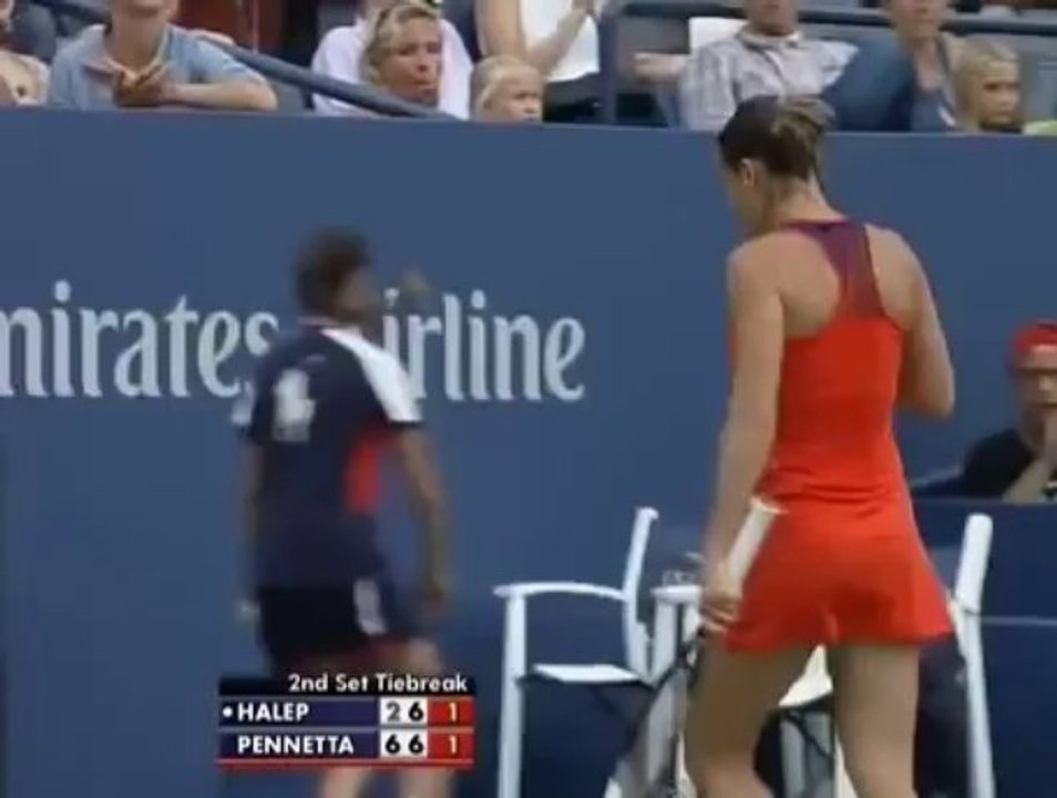 Flavia Pennetta vs Simona Halep - Tiebreak Finale 2° Set - Us Open 2013 - 3° Turno - Livetennis.it