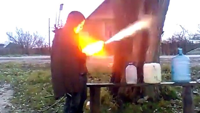 Exploser des bouteilles de gaz