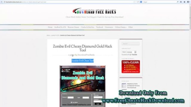 Zombie Evil Cheats 2013 Updated (Diamonds and Gold Hack)