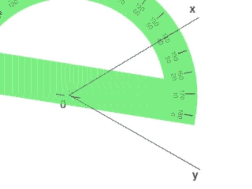 Mesurer l’angle X O Y
