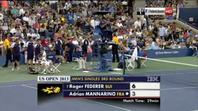 US Open 2013 R3 Federer Vs Mannarino Highlights + Interview [HQ]