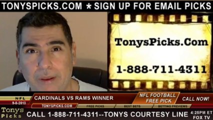 Download Video: St Louis Rams vs. Arizona Cardinals Pick Prediction NFL Pro Football Odds Preview 9-8-2013