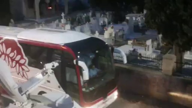 Το πούλμαν του Ολυμπιακού φτάνει στο γήπεδο της Λιβαδειάς