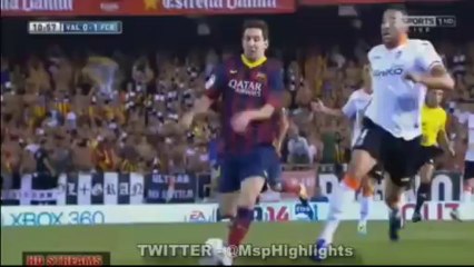 Valencia vs Barcelona 0:1 Messi