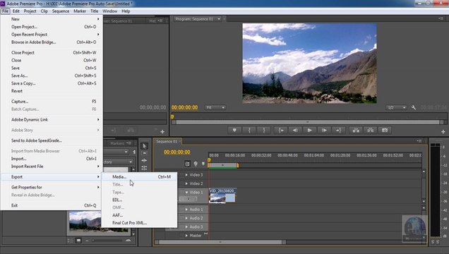 How to import and export videos using Adobe premiere Pro CS6?