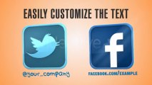 Facebook & Twitter 3D Icons - After Effects Template