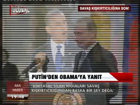 PUTİN'DEN OBAMA'YA YANIT