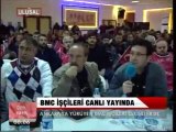 BMC işçileri Ankara yolunda ( Eskişehir'den canlı yayın)