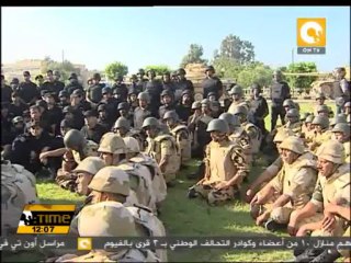 الفريق صدقي صبحي يتفقد عناصر القوات المسلحة والشرطة المدنية في سيناء