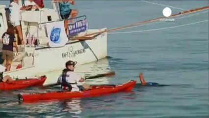 Diana Nyad, a nado entre Cuba y Florida