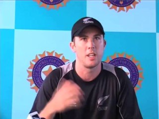 New Zealand A legbreak bowler Todd Astle press conference