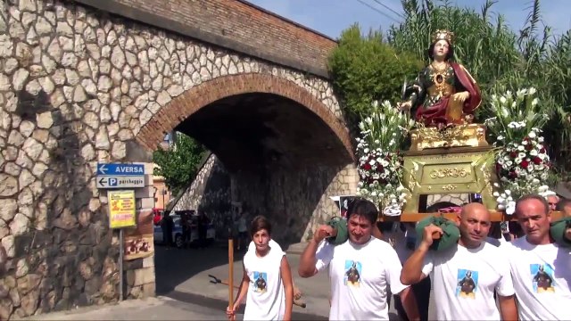 Carinaro (CE) - Festa di S Eufemia 2013 - uscita dalla chiesa (01.09.13)