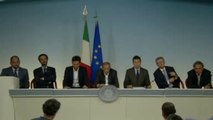 Roma - Conferenza stampa al termine dell'incontro Governo (27.08.313)