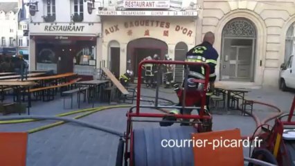 Feu de cuisine dans un restaurant à Saint-Quentin