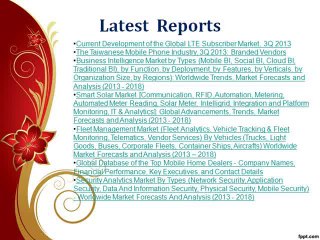 Global Handset Shipments, Vendor Market Share, Strategies and Key Trends Q3’2011