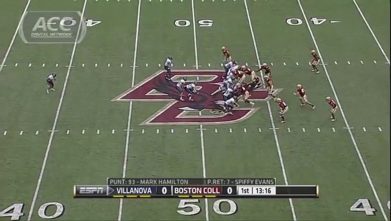 Villanova Scores on Fake Punt vs Boston College!! Best Touchdown!!