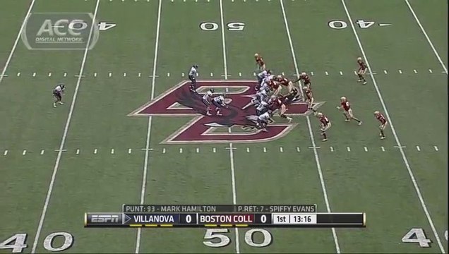 Villanova Scores on Fake Punt vs Boston College!! Best Touchdown!!