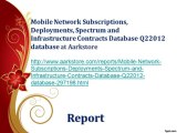 Mobile Network Subscriptions, Deployments, Spectrum and Infrastructure Contracts Database Q22012 database