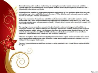 The Mobile & Tablet Advertising Market 2013 - 2020