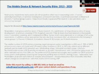 Mobile Network & Device Security Bible Market 2013-2020