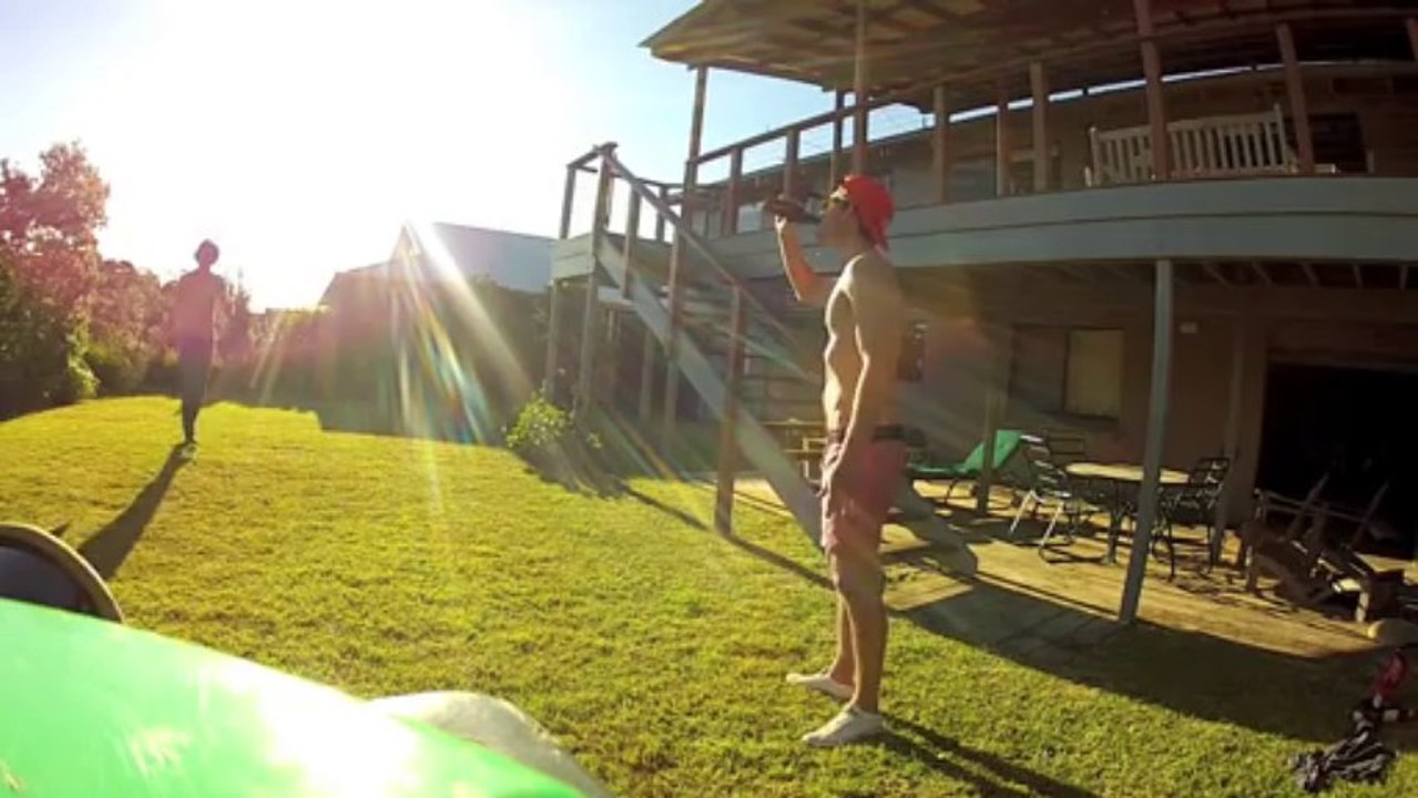 Frisbee Beer Trick - How to open a beer with a frisbee.