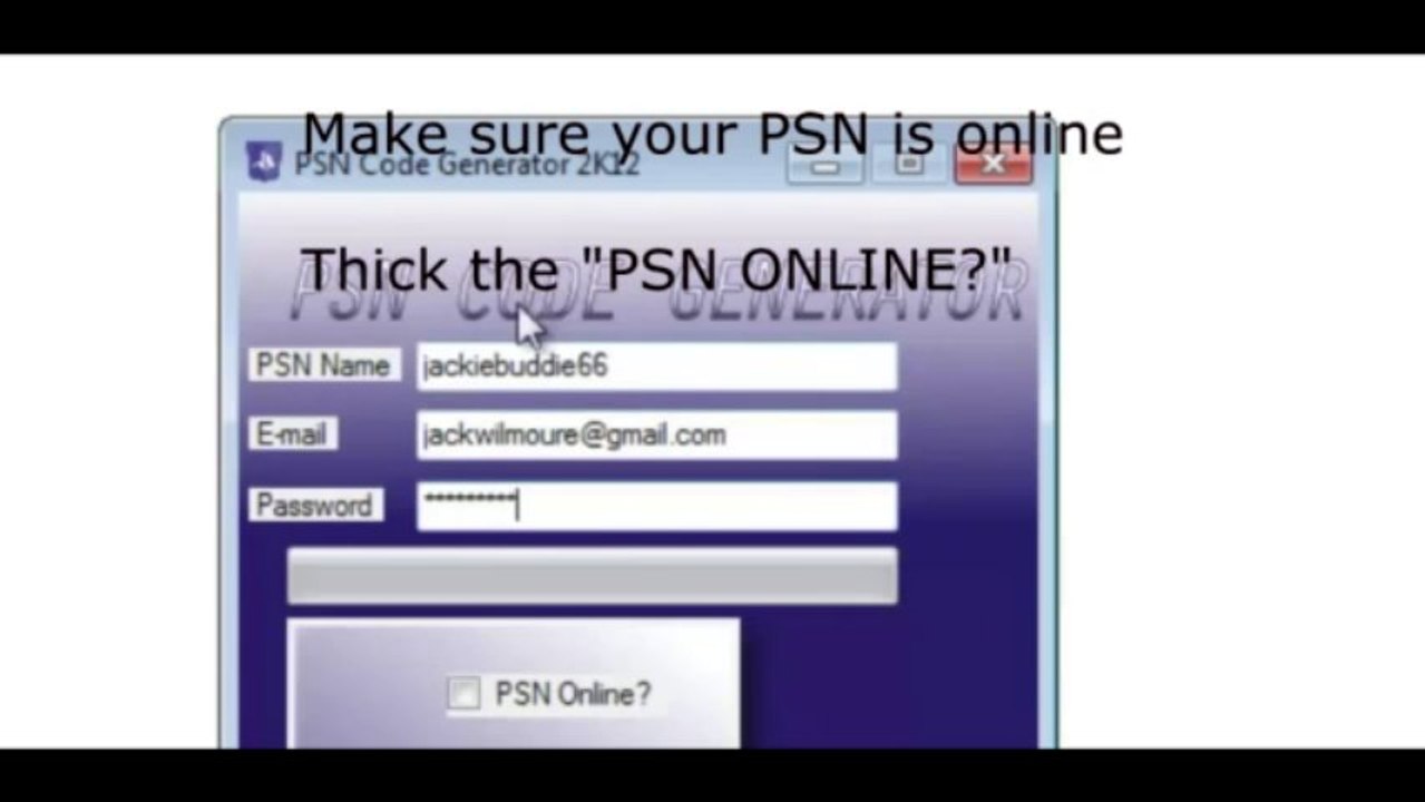 PSN Code Generator 2012 - WORKING PSN CODE GENERATOR! 100% - Mediafire Link