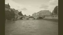 Bridges of Paris. River Seine boat trip. France. Time lapse. May 2012.